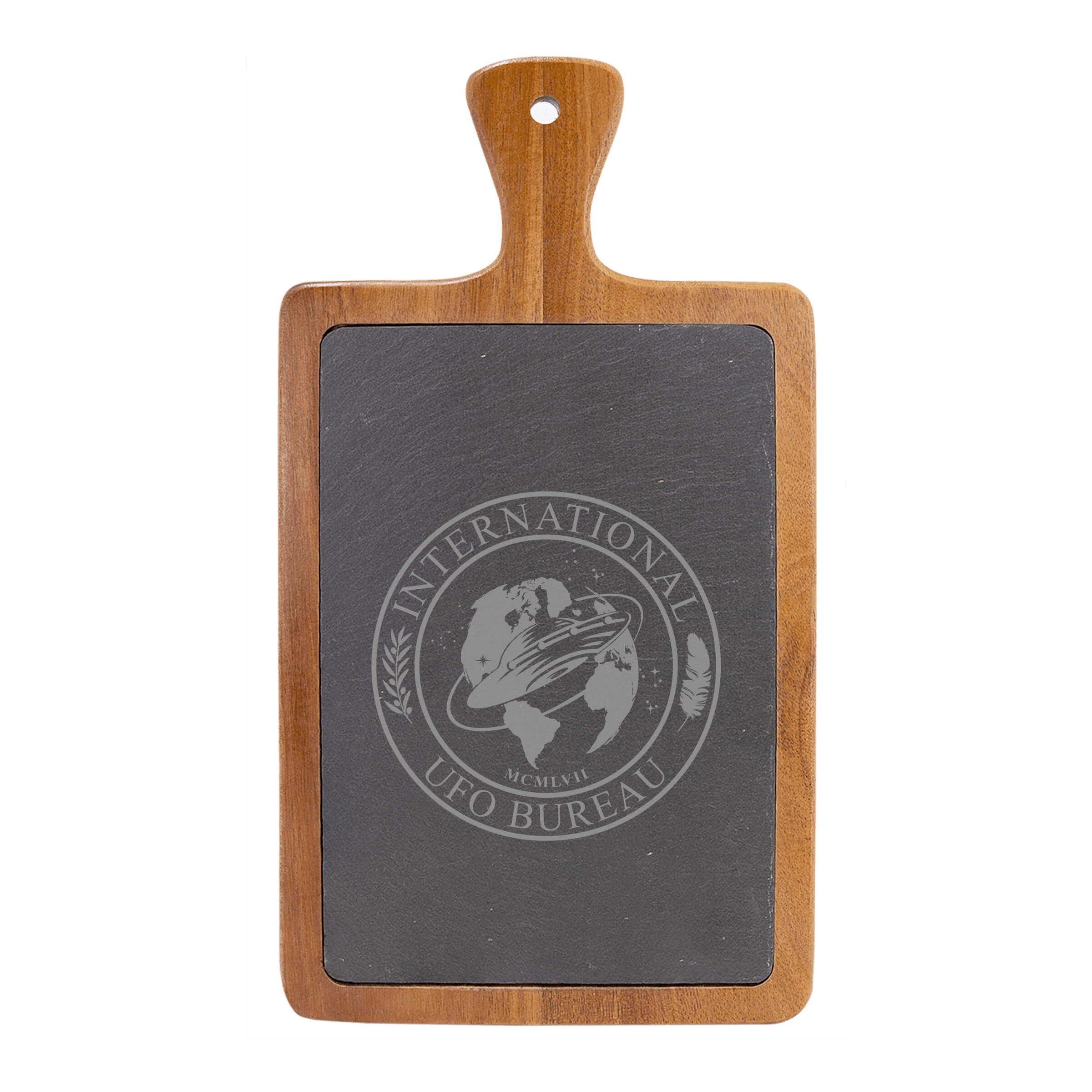 IUFOB Acacia Wood/Slate Cutting Board