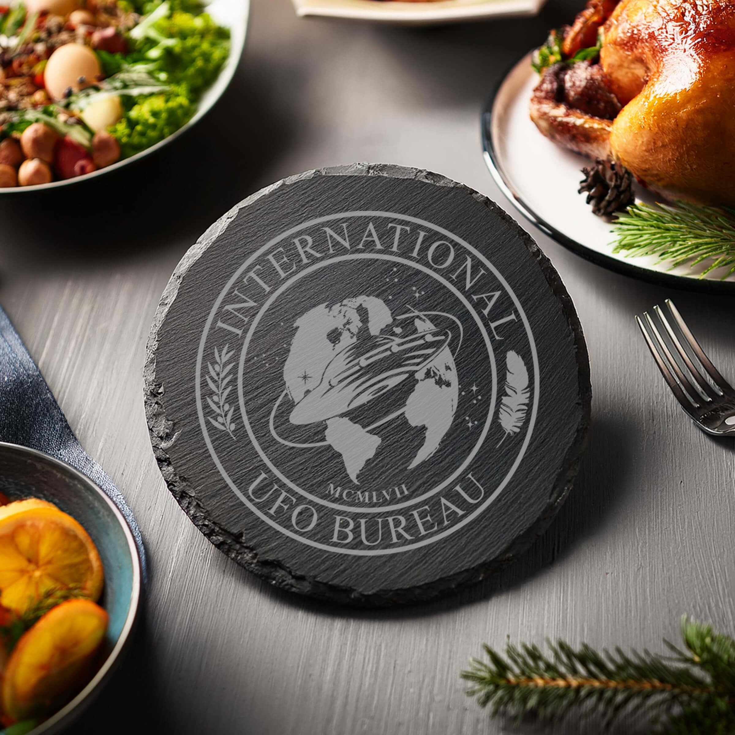 IUFOB Chiseled Edge Slate Coasters