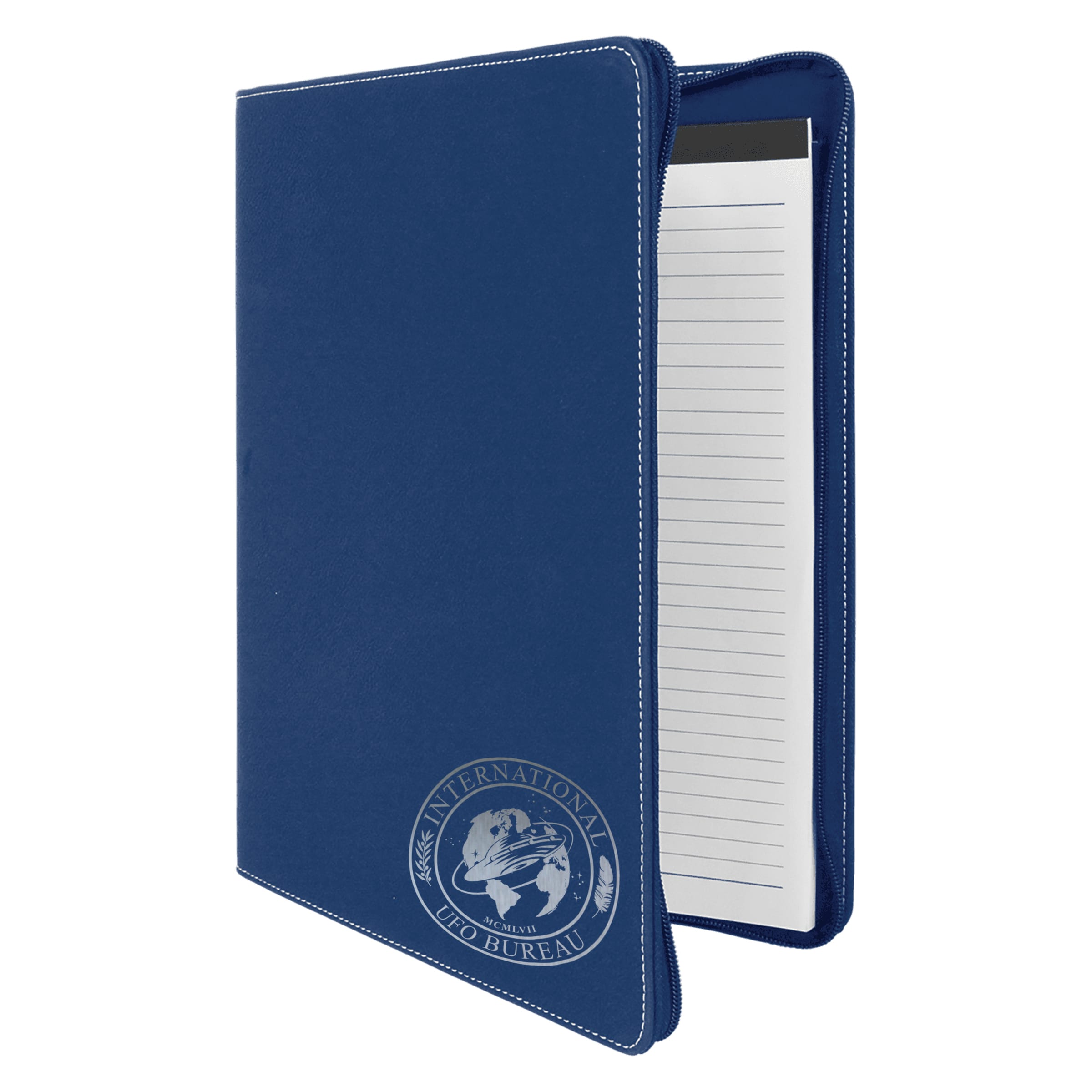IUFOB 9 1/2" x 12" Leatherette Portfolio with Notepad & Zipper