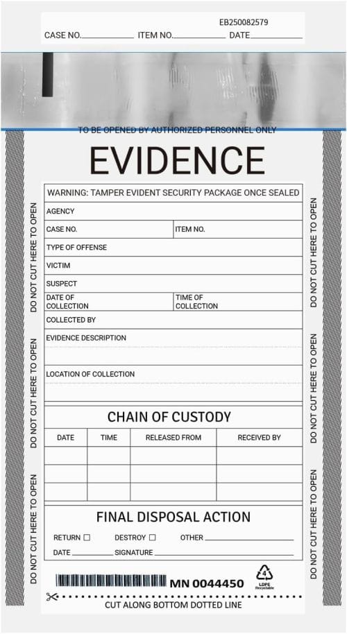 Plastic Evidence Bag
