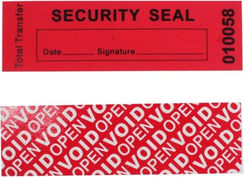 Total Transfer Tamper Evident Security Warranty Void Stickers